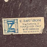 Black Italian desk lamp by C. Zaffaroni Turate, 1980s.