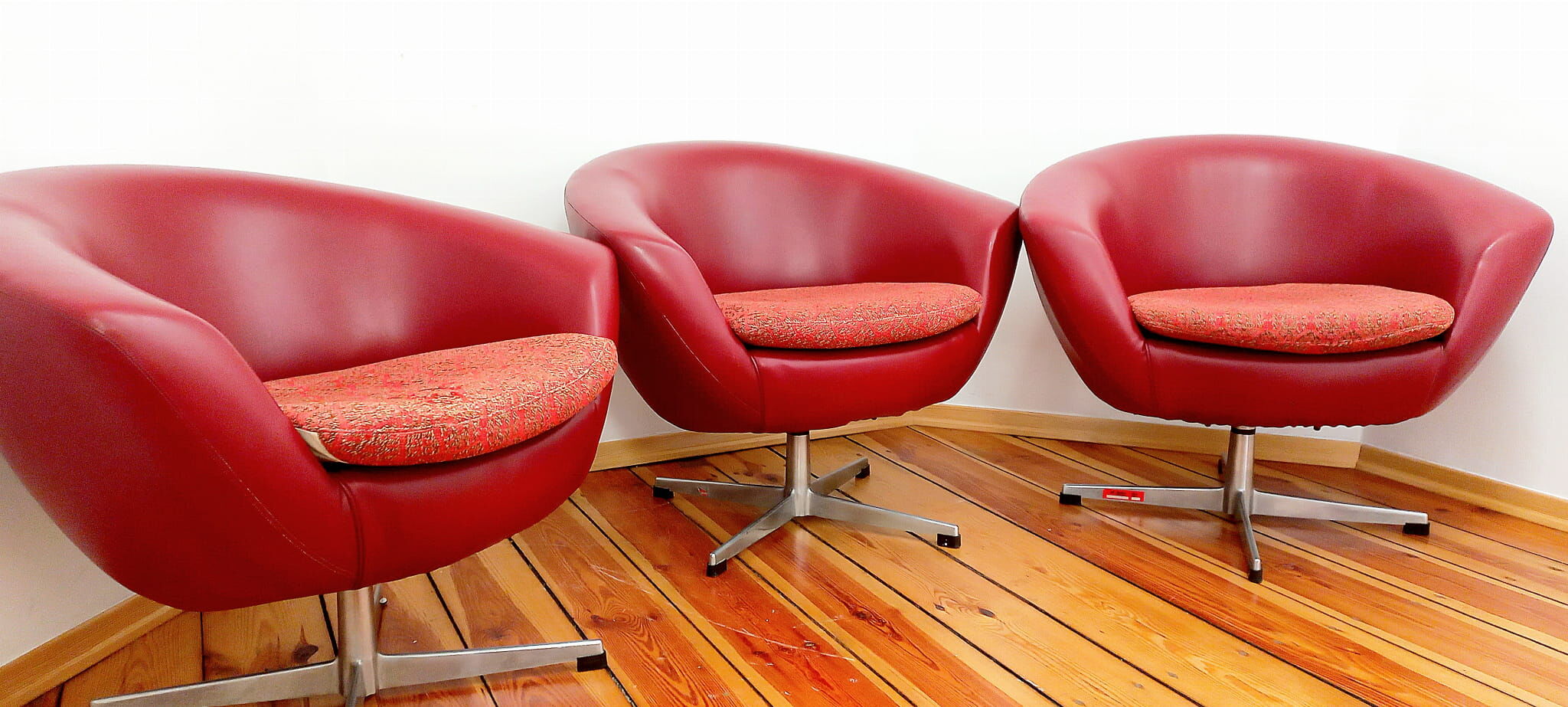 Set of swivel chairs, Czechoslovakia, 60s, Up Zavody Rousinov