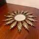 Sunflower sun mirror design 50 in gilded metal