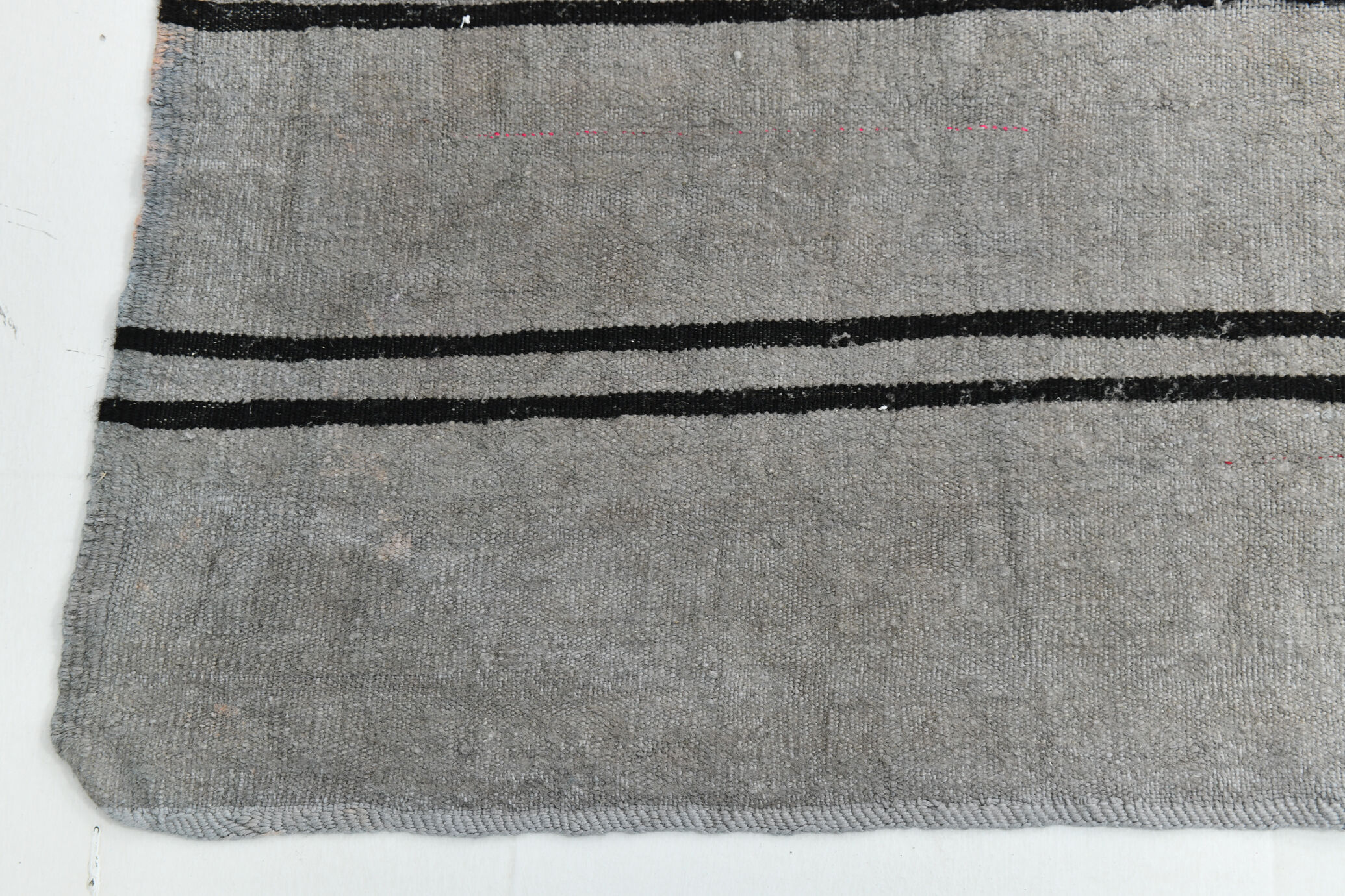 6x12 Gray & Black Modern Hemp Rug, 184x379Cm