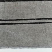 6x12 Gray & Black Modern Hemp Rug, 184x379Cm