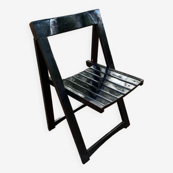 Black folding chair, italy 1960s