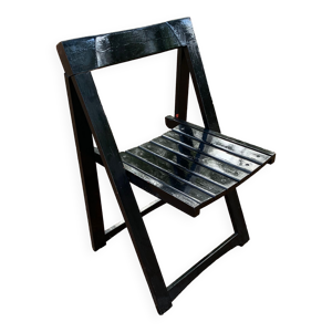Chaise pliante noire,