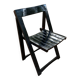 Black folding chair, italy 1960s