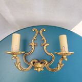 Pair of two-branched wall lights