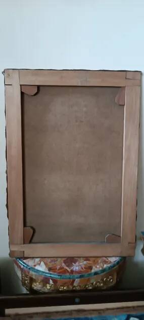 Antique painting from the early 1900s depicting a female portrait, signed by S.Bruno