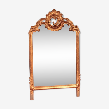 Miroir de style Louis XV en bois doré XXème