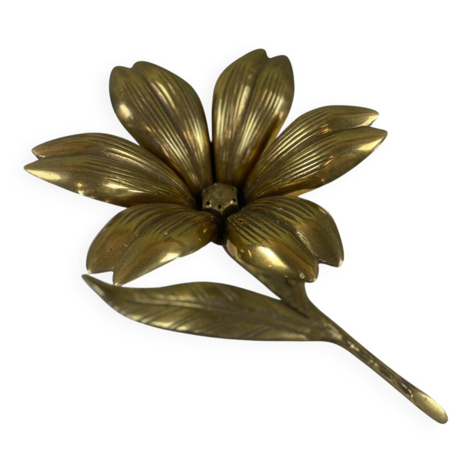 Cendrier fleur en laiton