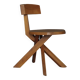 Chaise S34 en orme de Pierre Chapo, années 1980