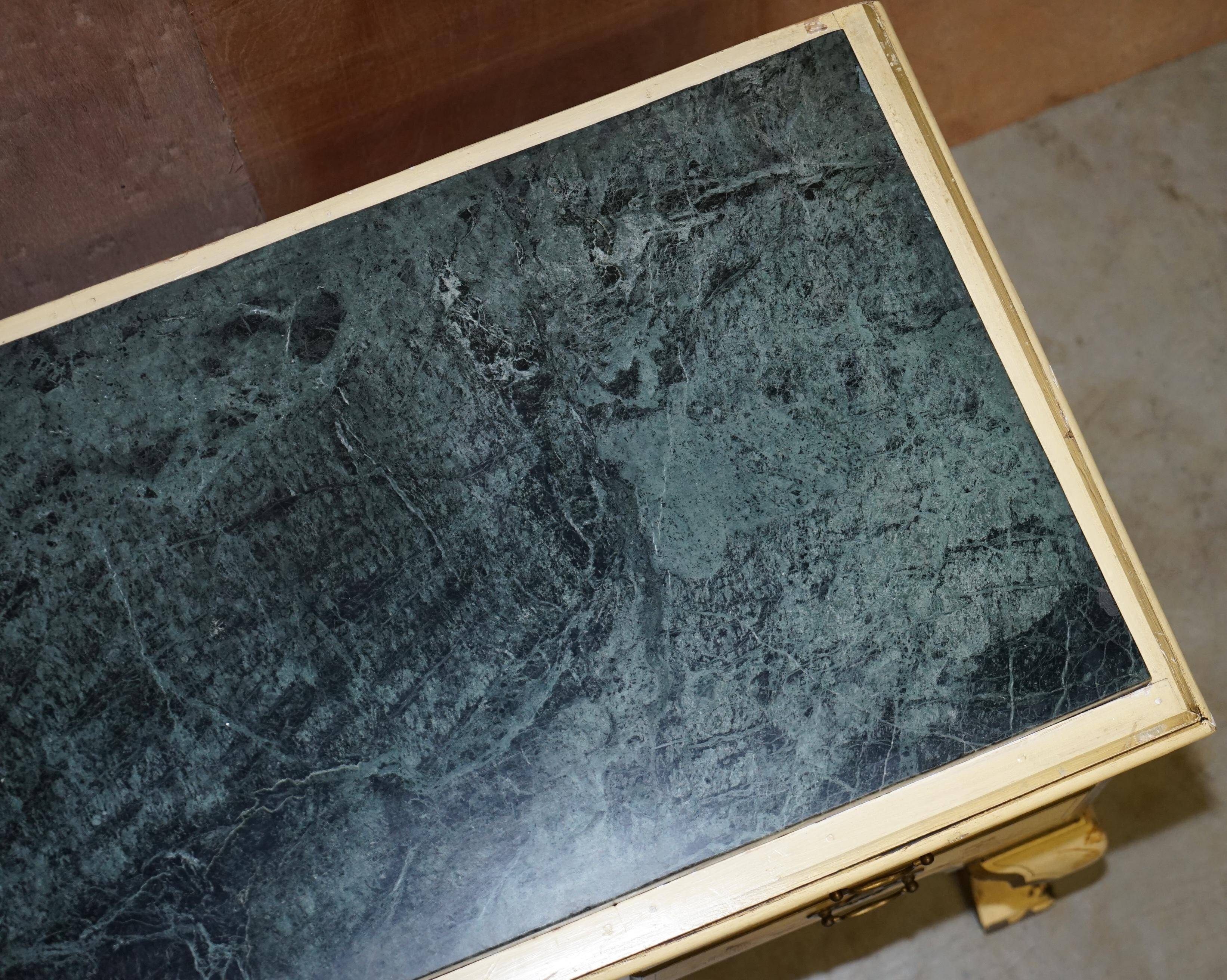 Chinoiserie Buffet with Marble Top in Chippendale Style