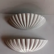 Shell-shaped ceramic wall light Italian