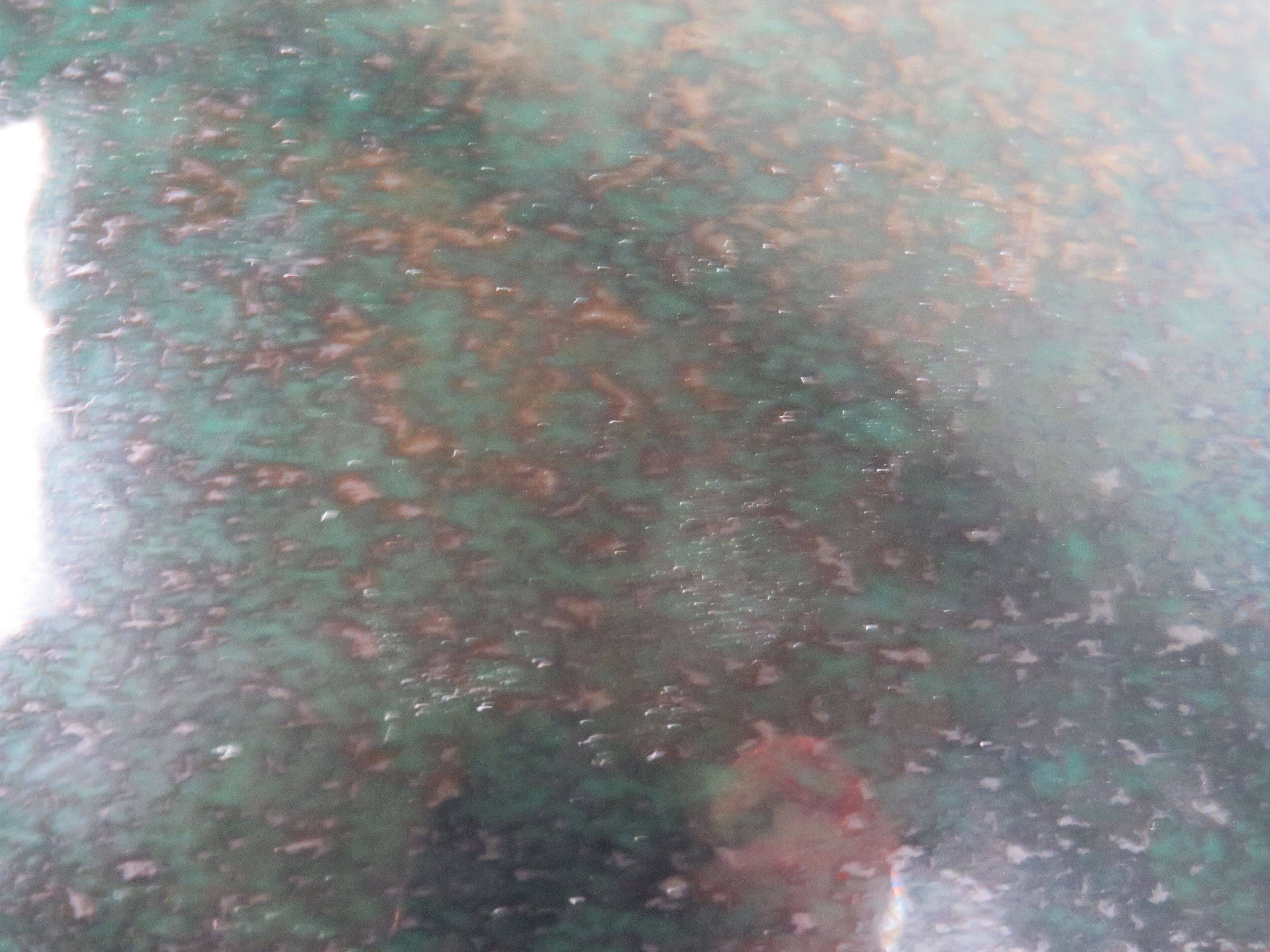 Vintage table lamp signed Louis Drimmer, glazed ceramic & lampshade