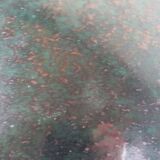 Vintage table lamp signed Louis Drimmer, glazed ceramic & lampshade