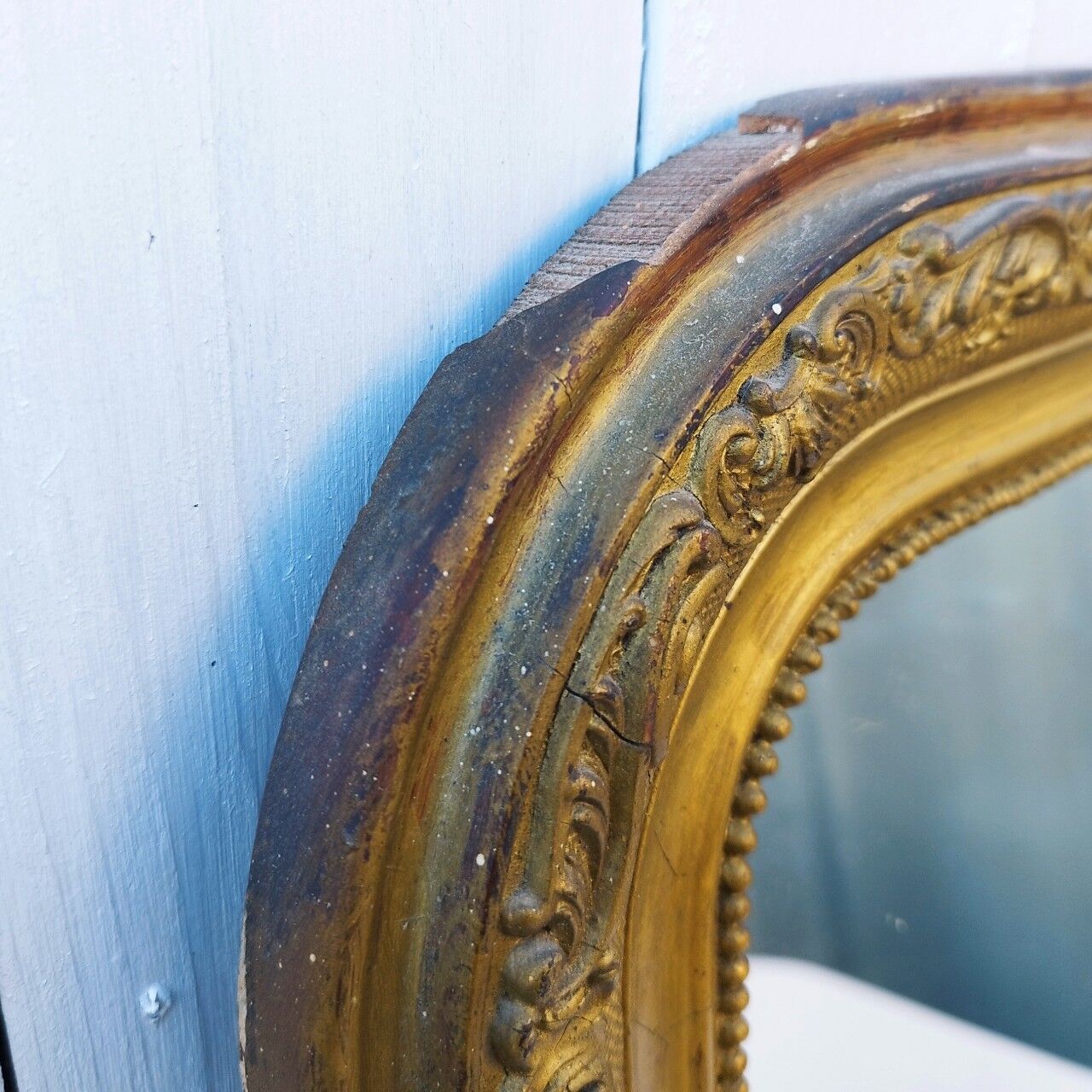 Mirror style Louis Philippe vintage gilded wood