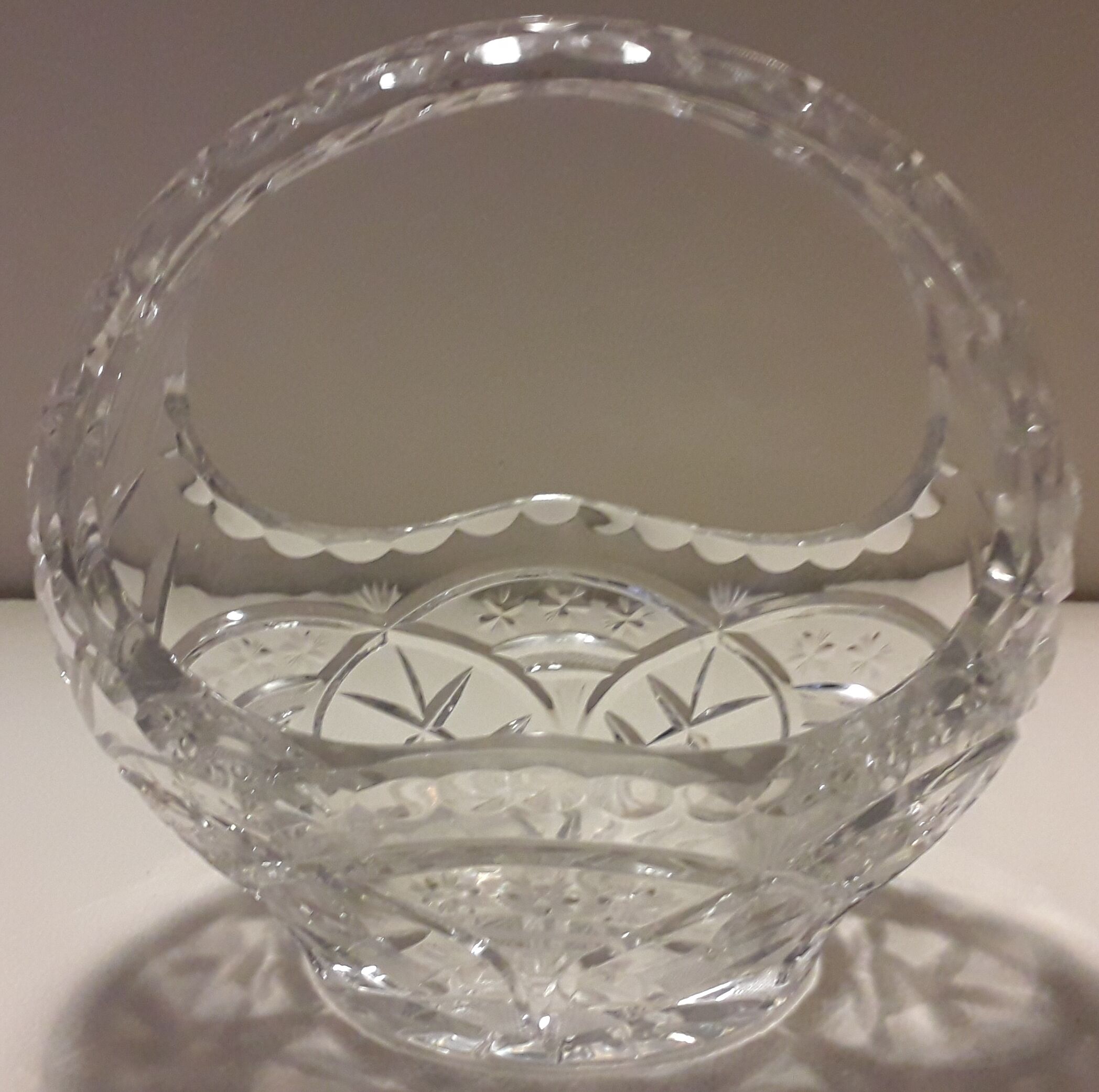 crystal basket centerpiece