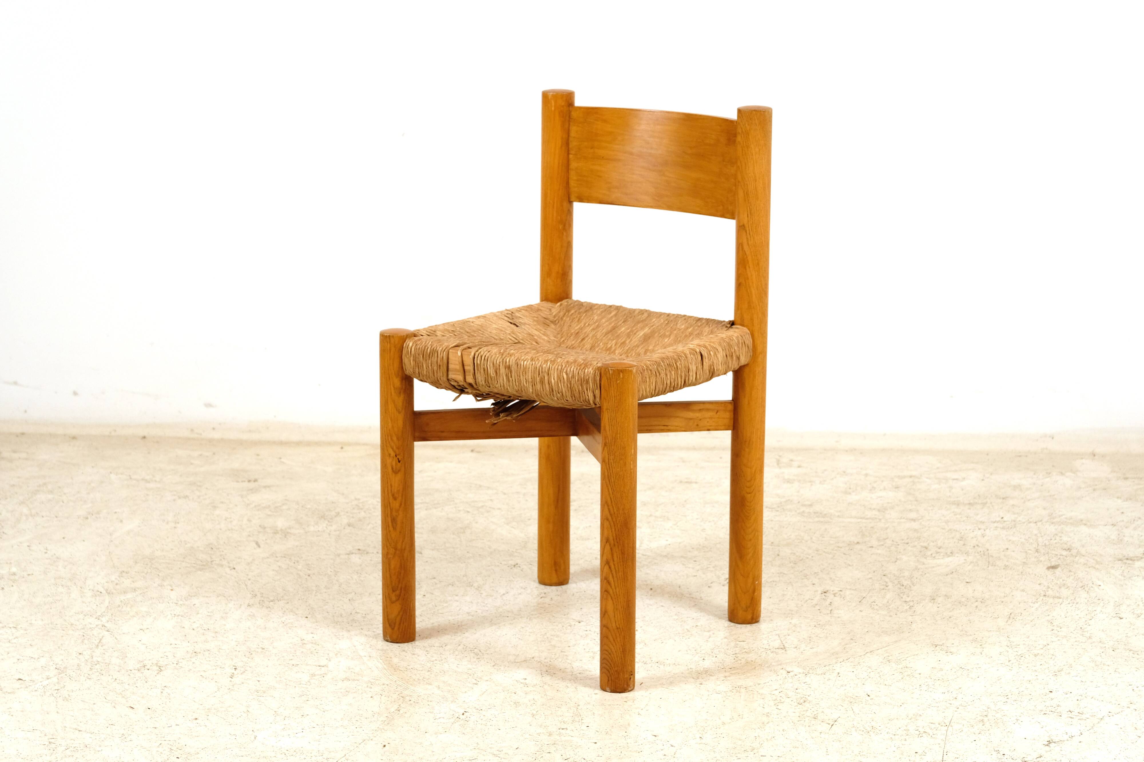 René Martin desk and Méribel chair by Charlotte Perriand 1955