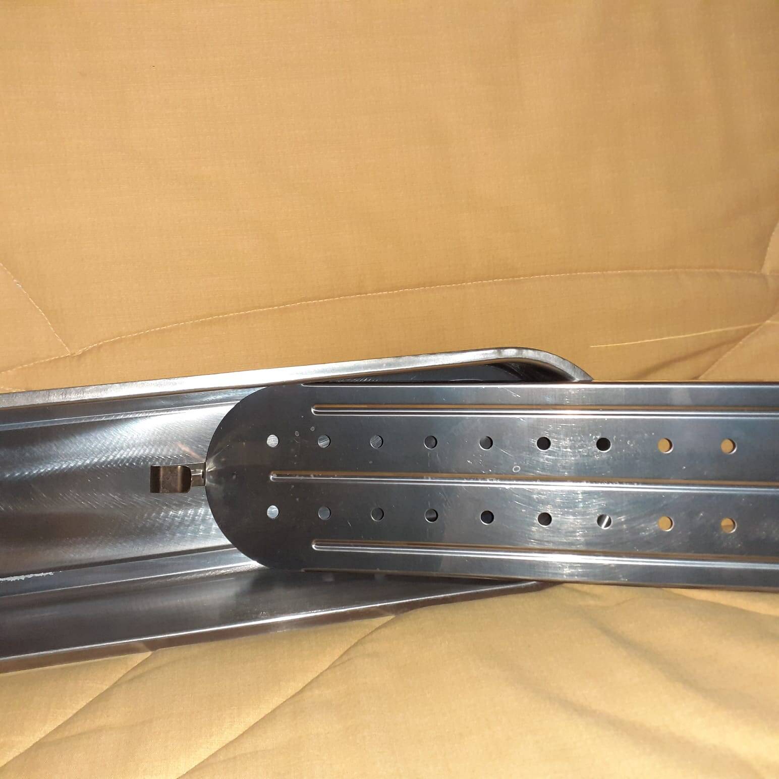 Oval stainless steel fish counter new condition