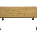 Vintage coffee table in pine 70s minimalist design