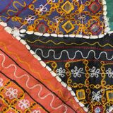 Oriental tablecloth with mirror and embroidery