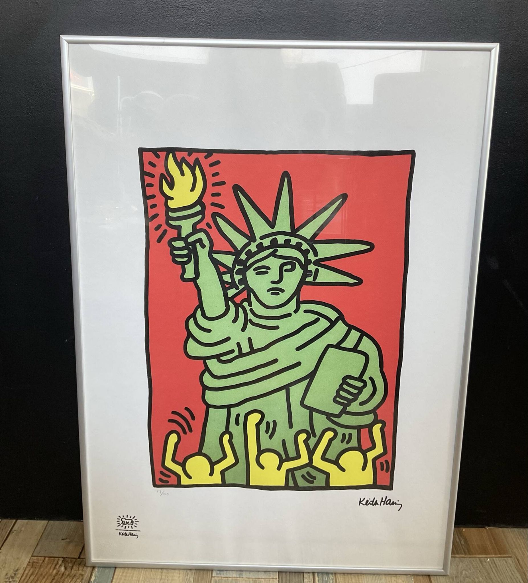 Keith haring sérigraphie « statue of liberty » numérotée et certificat