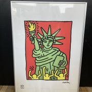 Keith haring sérigraphie « statue of liberty » numérotée et certificat