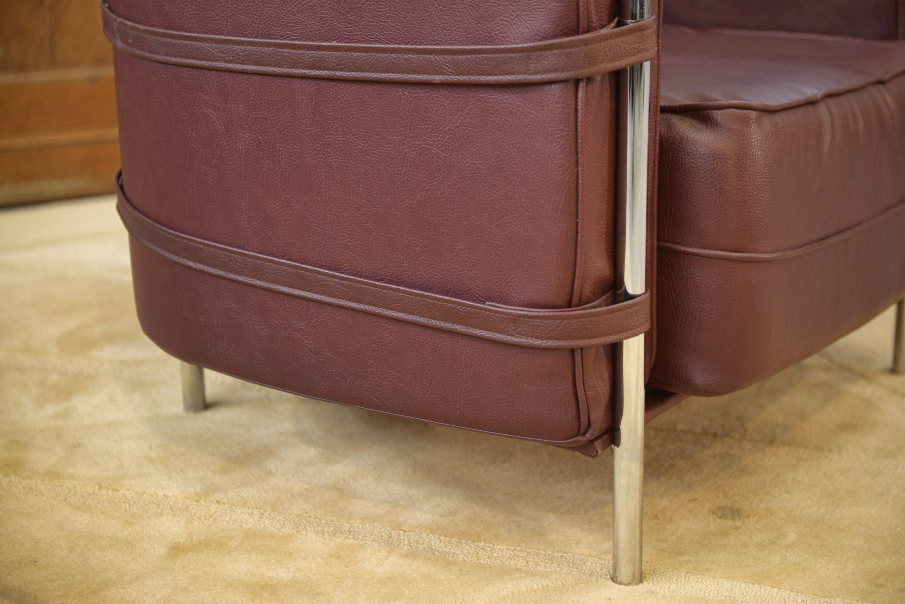 Paire de fauteuils dans le goût de Le Corbusier 1970’s
