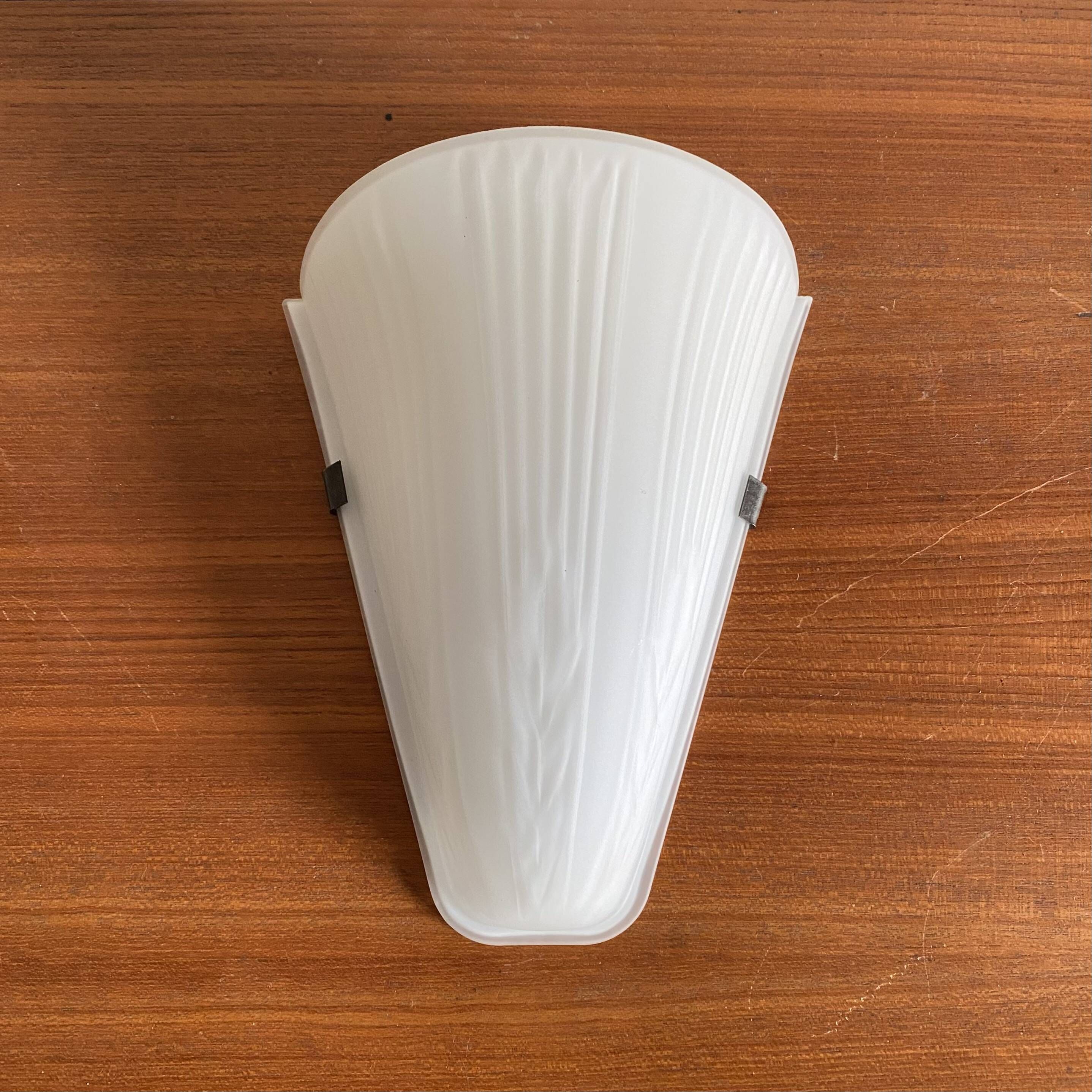 Pair of antique white glass wall lights vintage decoration