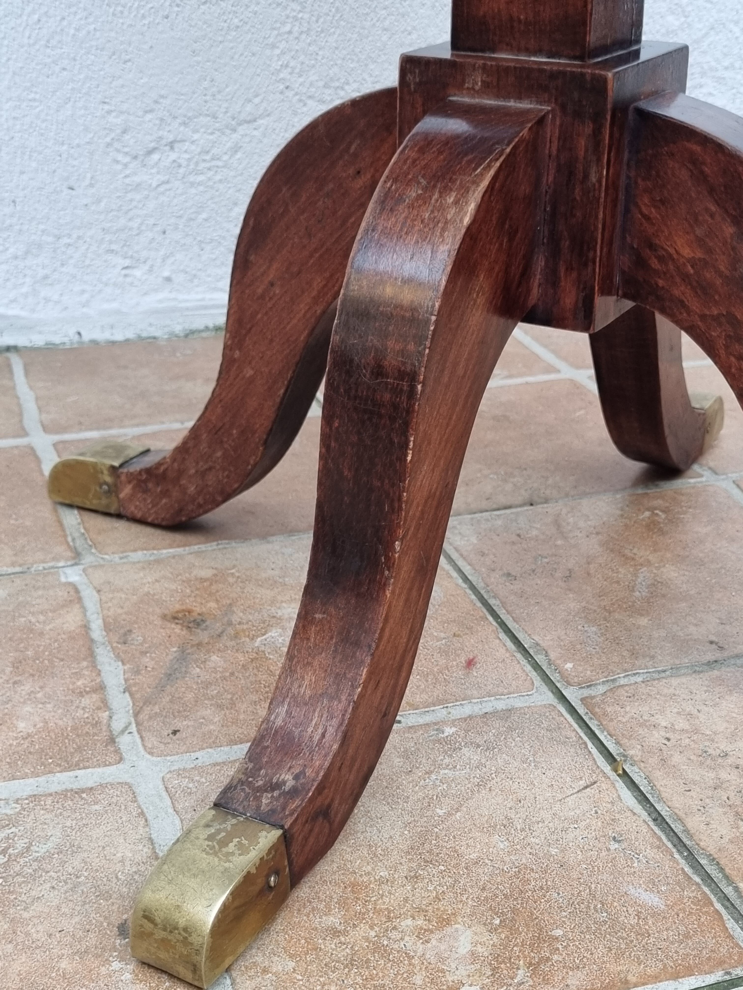 Side table in wood and brass empire style