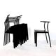 6 black Dr Glob chairs by Philippe Starck for Kartell. Italy 1988.