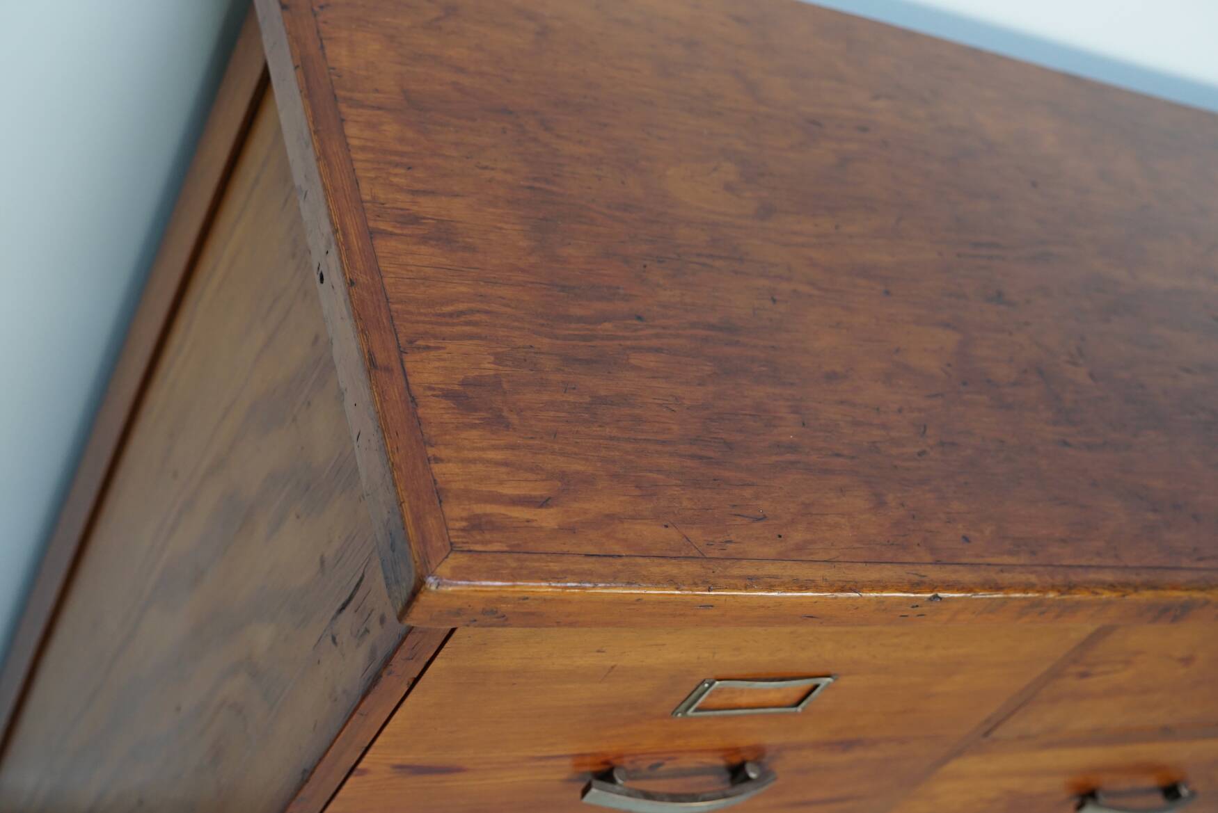 Dutch Pitch Pine Apothecary / Filing Cabinet or Sideboard, 1930s