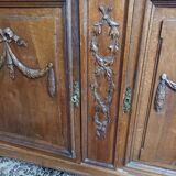 Louis XVI two-body sideboard stamped in walnut