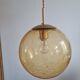 Suspension globe glass smokes amber bubble Peill & Putzler space age