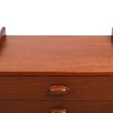 1950s Danish Teak and Oak Side Table / Chest of Drawers