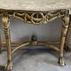Console Hollywood Regency - Bois doré et Marbre