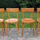 Ensemble de quatre chaises bistrot bistro bois-courbé.