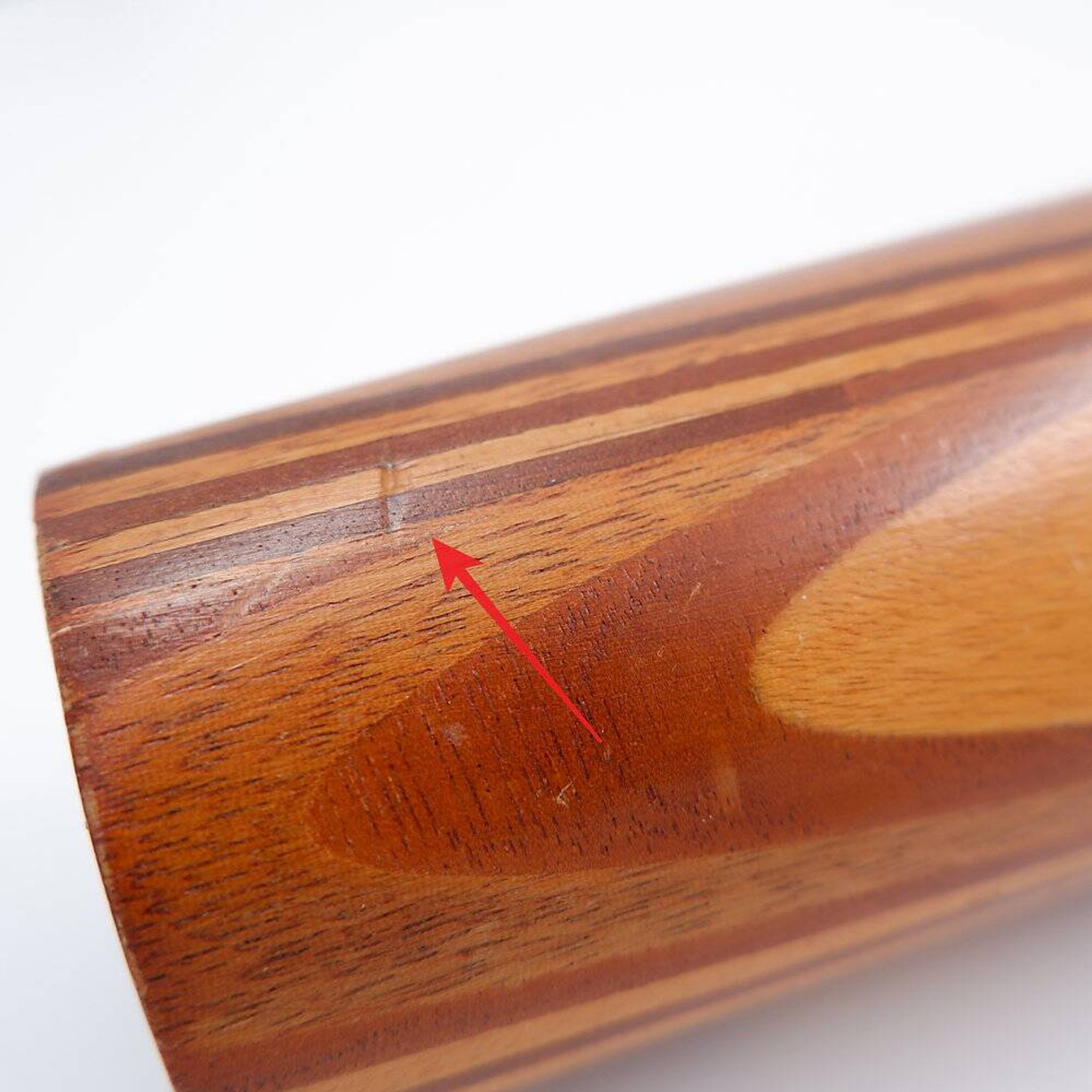 Mid-century Scandinavian wooden vase - 1960s - H:36cm