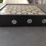 Chess in wood and mother-of-pearl