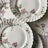 Lot of six flat plates in Haviland porcelain