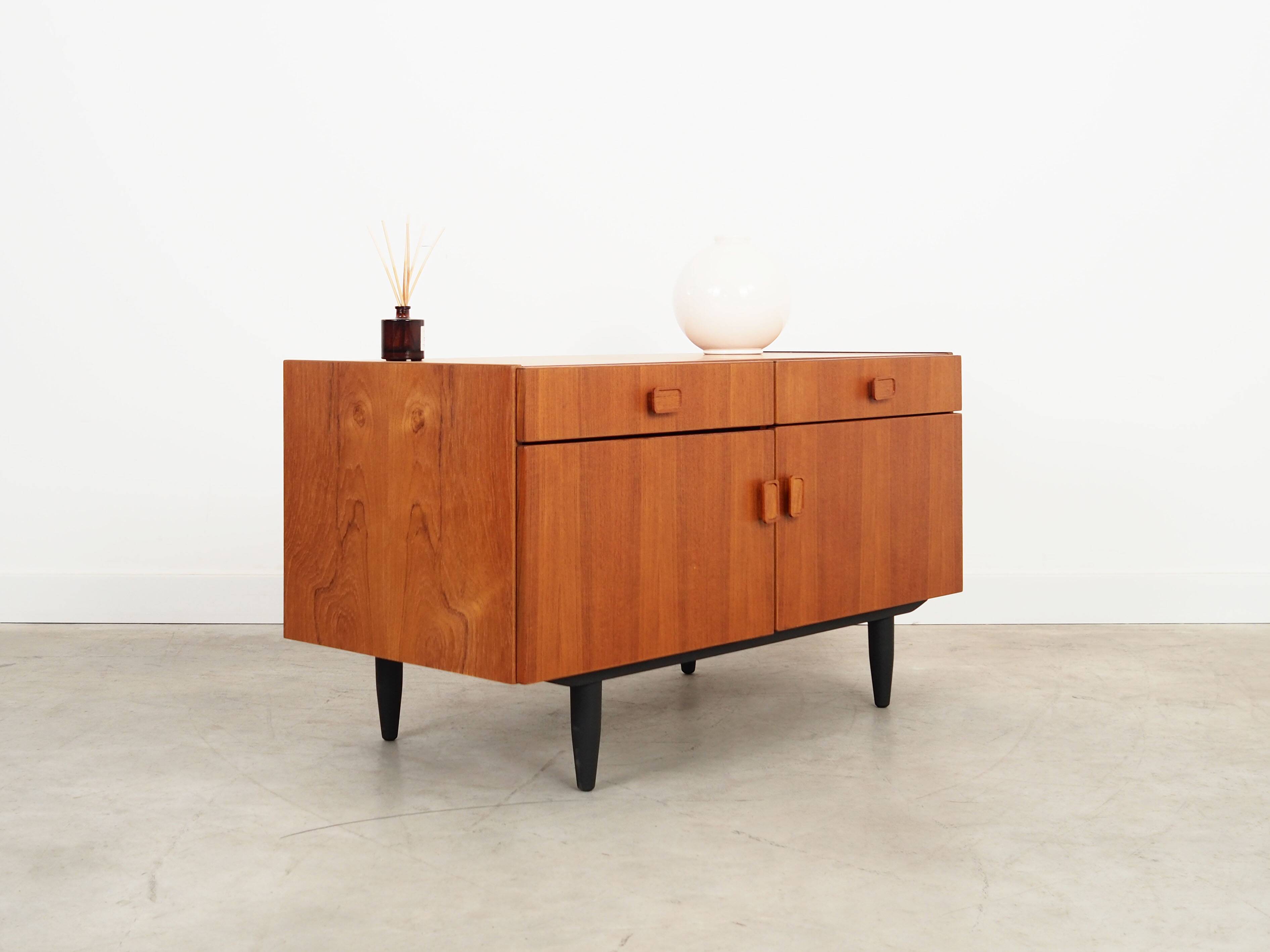 Teak cabinet, Danish design, 1970s, manufacturer: Denka