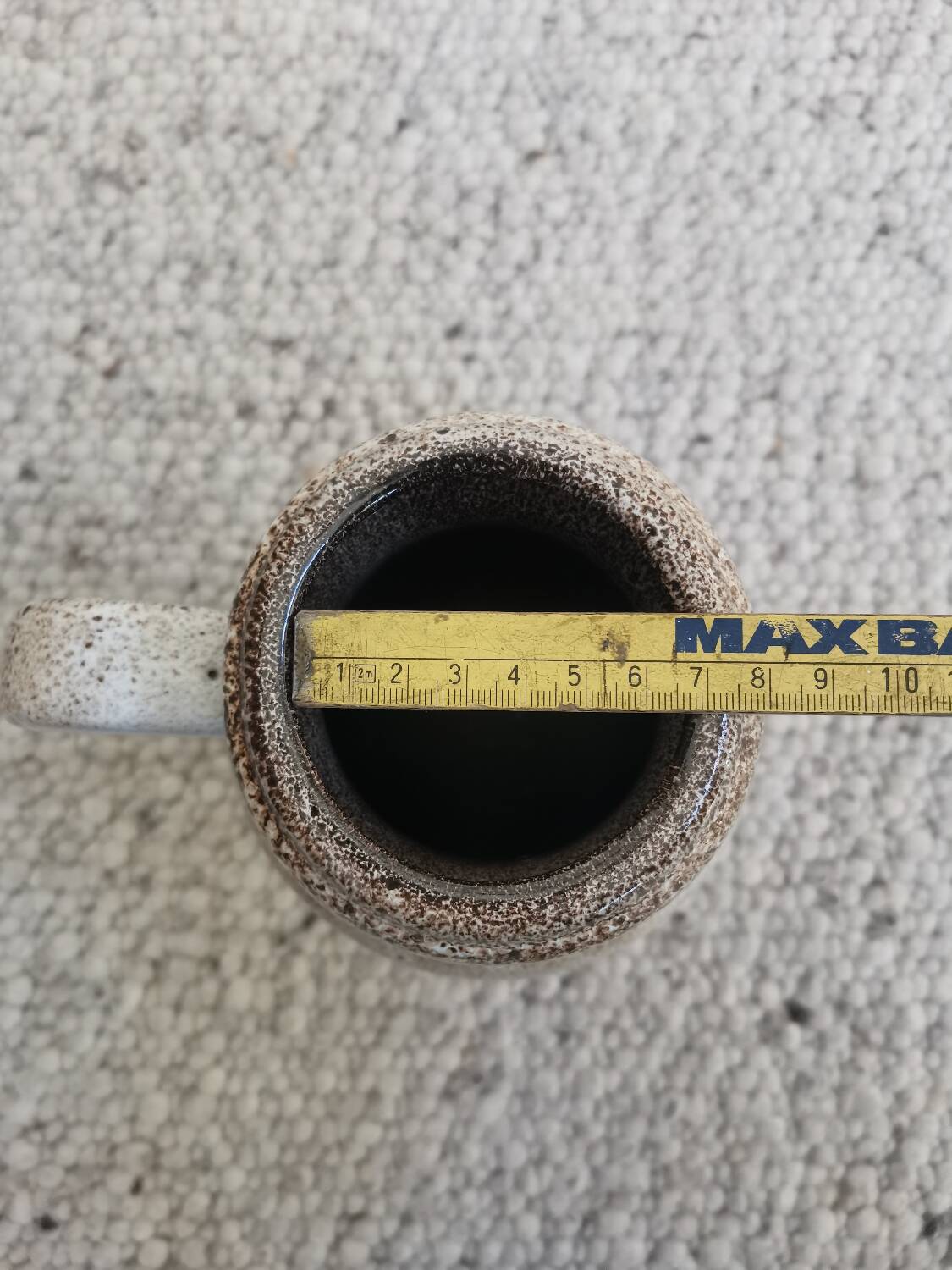 Vase vintage Scheurich poterie ouest-allemande LoRa Zig-Zag Fat Lava, 1970