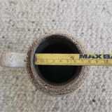 Vase vintage Scheurich poterie ouest-allemande LoRa Zig-Zag Fat Lava, 1970