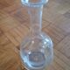 Carafe à vin ancienne - verre gravée d'une frise d'entrelacs