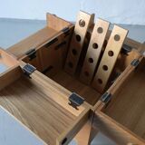 Mid-century oak bar cabinet side table, 1960s