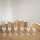 Service of 6 crystal champagne flutes from Arc model Longchamp