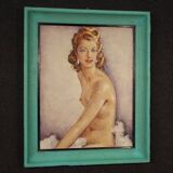 French signed nude painting 60's