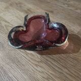 Murano shell-shaped bubble glass ashtray from 1970