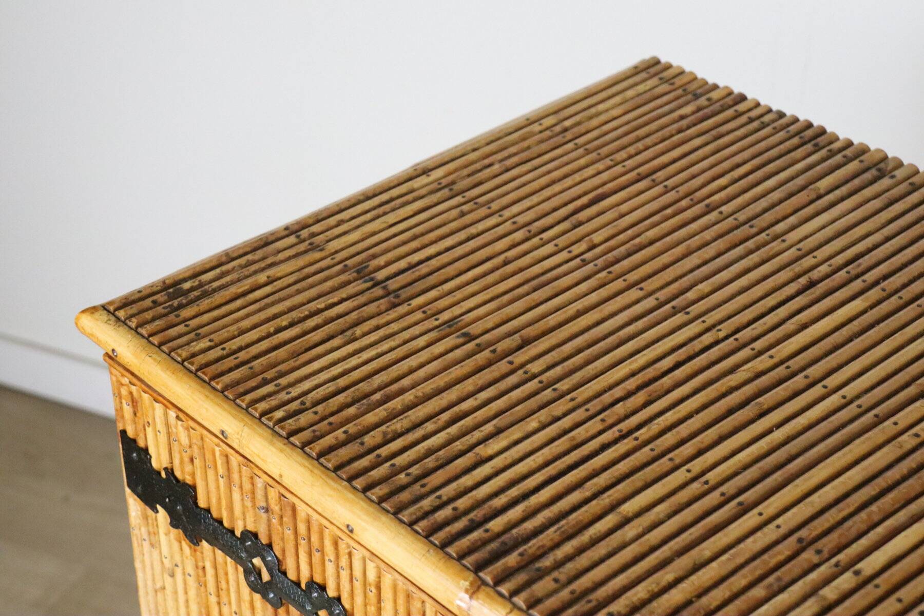Vintage woven rattan sideboard - 1960