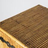 Vintage woven rattan sideboard - 1960