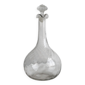 Carafe en verre soufflé torsadé avec bouchon