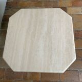 High table or pedestal table in travertine